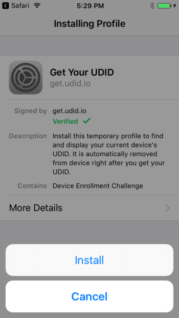 UDID by using of your get.udid.io UDID by using of your get.udid.io